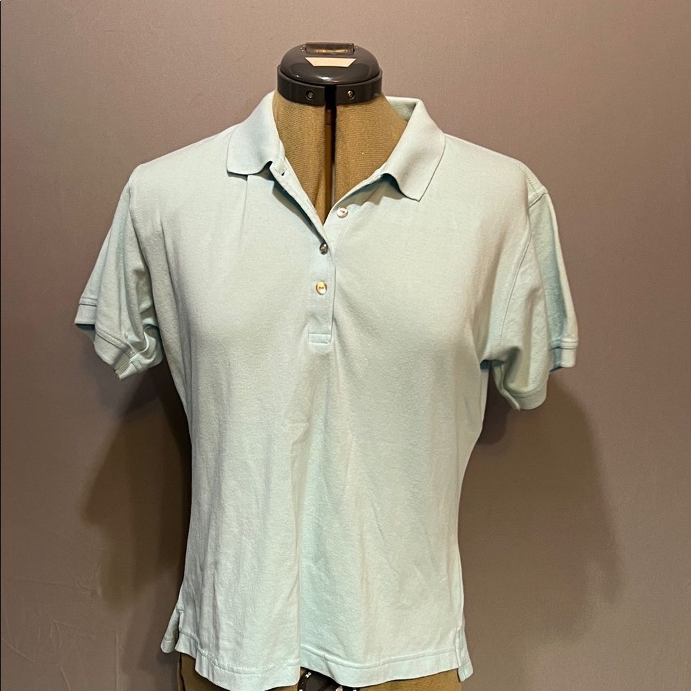 Women's M Light Blue Polo Shirt